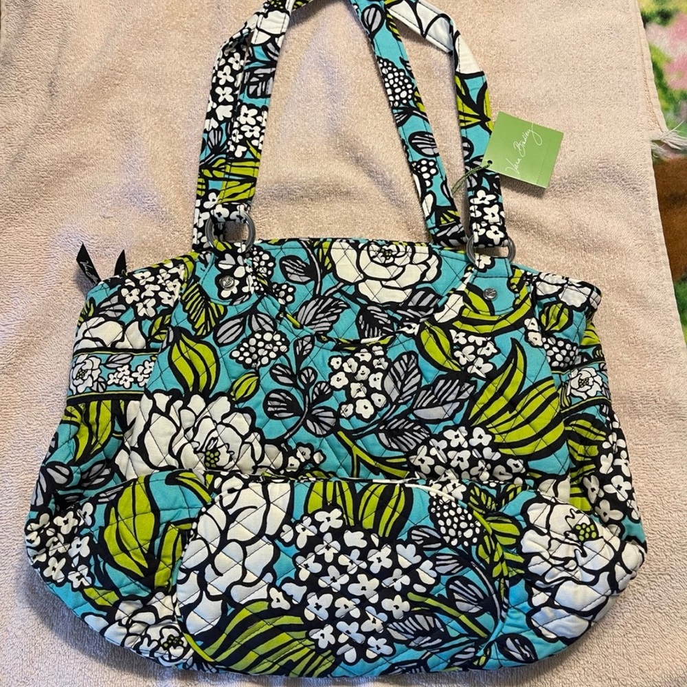 NWT Vera Bradley Island Blooms Glenna Handbag Retired Pattern - Picture 5 of 11